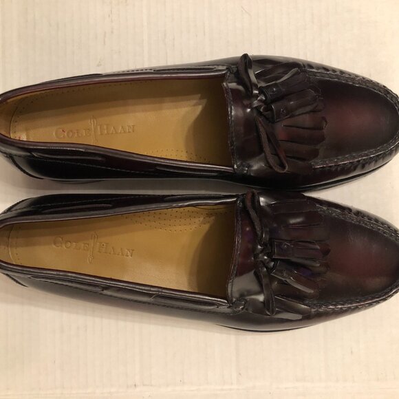 Cole Haan men\'s leather tassel slip on dress shoes  size: 11.5D main image 5